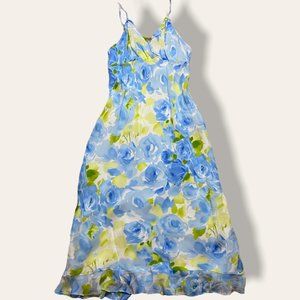 Vintage 90s Floral Midi Dress